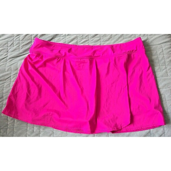 Kim Rogers Women's Plus Size 22w Swimsuit Bottom Skort Hot Pink - Picture 1 of 3